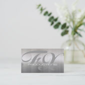 Gebürsteter AluminiumEdelstahl gemasert Visitenkarte (Stehend Vorderseite)