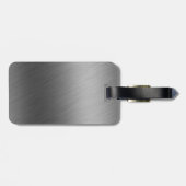 Gebürsteter Aluminiummetallblick Gepäckanhänger (Rückseite horizontal)