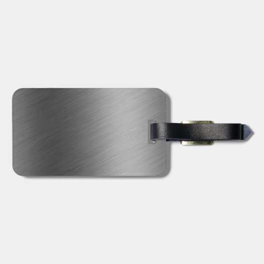 Gebürsteter Aluminiummetallblick Gepäckanhänger (Rückseite horizontal)