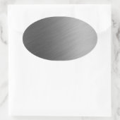 Gebürsteter Aluminiummetallblick Ovaler Aufkleber (Tasche)