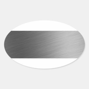 Gebürsteter Aluminiummetallblick Ovaler Aufkleber