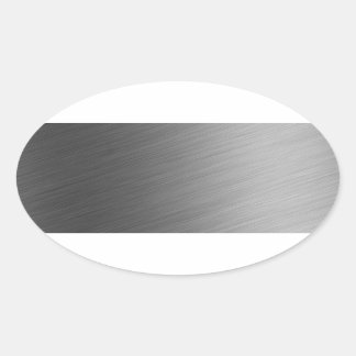 Gebürsteter Aluminiummetallblick Ovaler Aufkleber