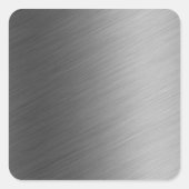 Gebürsteter Aluminiummetallblick Quadratischer Aufkleber (Vorderseite)