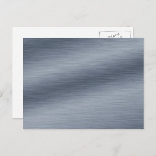 Gebürsteter Edelstahl-Blick Postkarte (Vorne/Hinten)