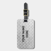 Gebürsteter Gepäckanhänger (Vorderseite vertikal)