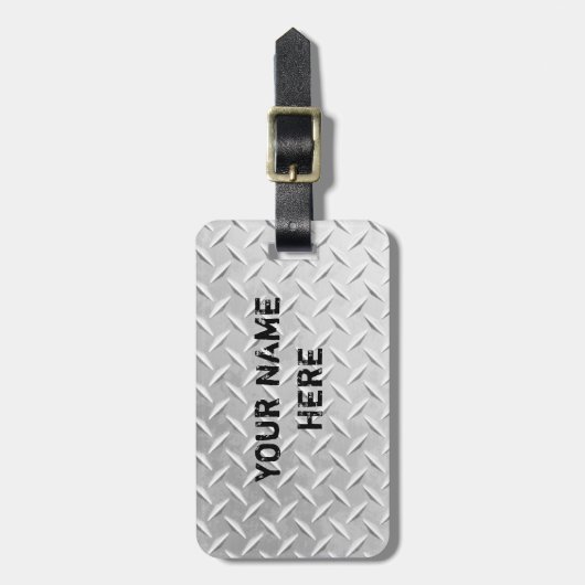 Gebürsteter Gepäckanhänger (Vorderseite vertikal)