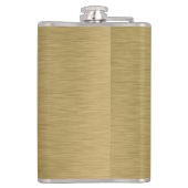 Gebürsteter Gold-Metall-Look Flachmann (Rückseite)