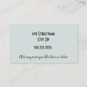 Gebürsteter Imitat-Silber-aquamariner Visitenkarte (Rückseite)