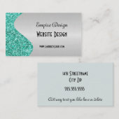 Gebürsteter Imitat-Silber-aquamariner Visitenkarte (Vorne/Hinten)