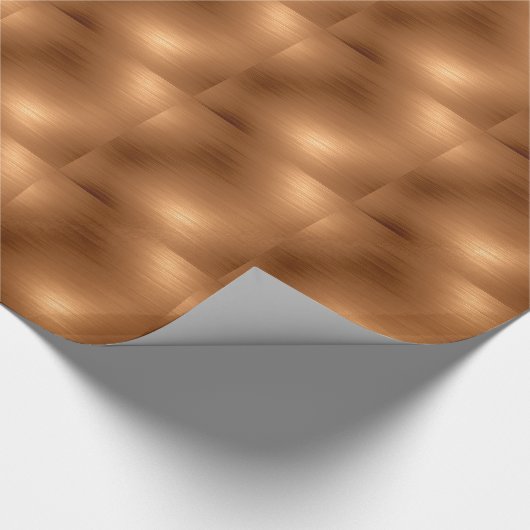 Gebürsteter kupferner Blick Geschenkpapier (Ecke)