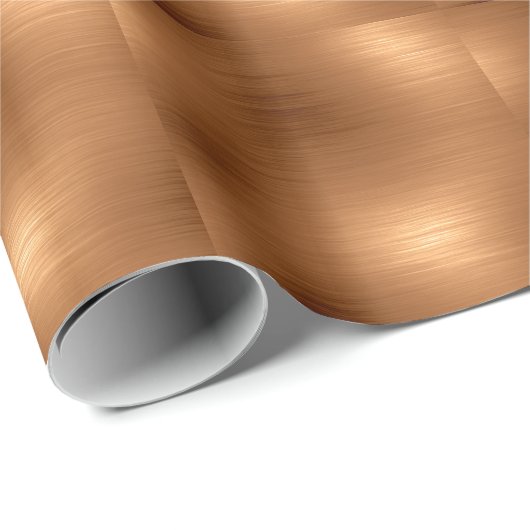 Gebürsteter kupferner Blick Geschenkpapier (Rolleneckpunkt)