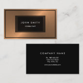 Gebürsteter kupferner metallischer Blick, Visitenkarte (Vorne/Hinten)