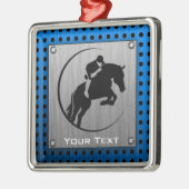 Gebürsteter Metall-Blick; Blauer Reiter Ornament Aus Metall (Links)