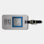 Gebürsteter Metall-Blick Hochsprung Gepäckanhänger (Vorderseite horizontal)