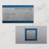 Gebürsteter Metall-Blick Volleyball Visitenkarte (Vorne/Hinten)