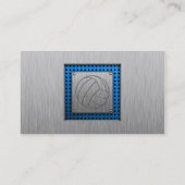 Gebürsteter Metall-Blick Volleyball Visitenkarte (Rückseite)