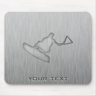 Gebürsteter Metall-Blick Wakeboarder Mousepad