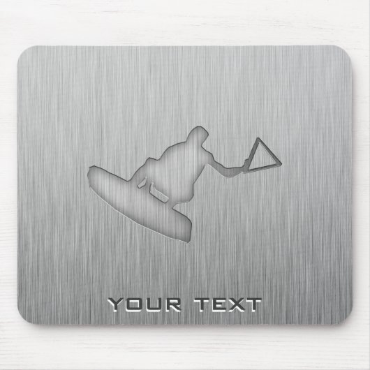 Gebürsteter Metall-Blick Wakeboarder Mousepad (Vorne)