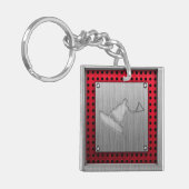 Gebürsteter Metall-Blick Wakeboarder Schlüsselanhänger (Vorderseite links)