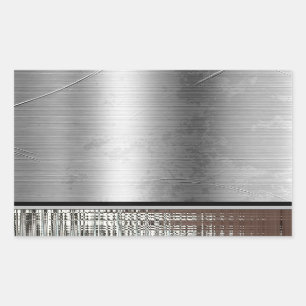 Gebürsteter Metallblick-Aufkleber Rechteckiger Aufkleber