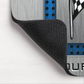 Gebürsteter Metallblick, der Flagge läuft Mousepad (Ecke)