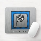 Gebürsteter Metallblick, der Flagge läuft Mousepad (Mit Mouse)