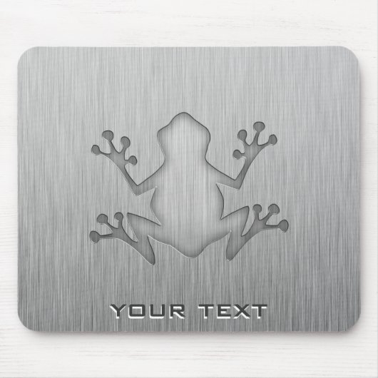Gebürsteter Metallblick Frosch Mousepad (Vorne)