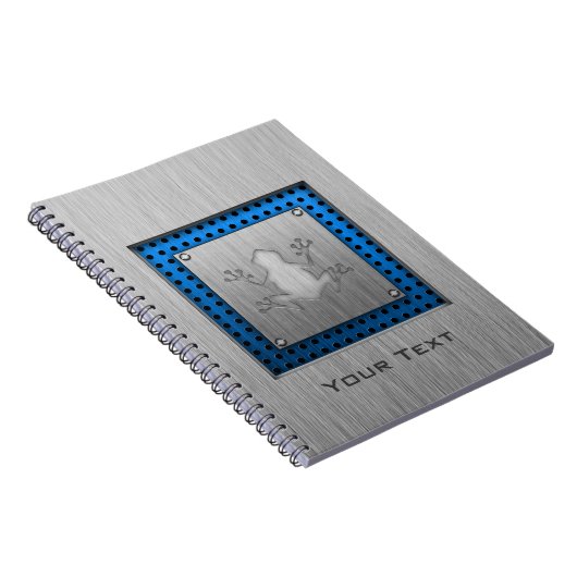 Gebürsteter Metallblick Frosch Notizblock (Rechte Seite)