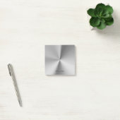 Gebürsteter Metallpersonalisierter Name Post-it Klebezettel (Büro)