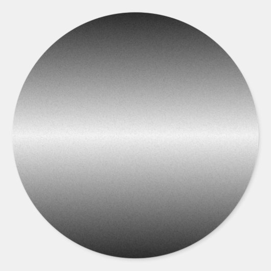 Gebürsteter runder Stahlaufkleber Aufkleber (Vorderseite)
