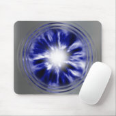 gebürsteter silberner Wormhole 2 Mousepad (Mit Mouse)