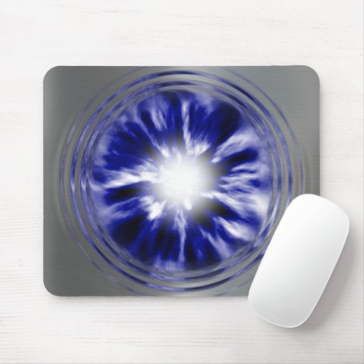 gebürsteter silberner Wormhole 2 Mousepad (Mit Mouse)