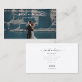 Gebürsteter Skript-moderner Typografie-Fotograf Visitenkarte (Vorne/Hinten)