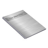 Gebürsteter Stahleffekt - Notizblock (Rechte Seite)