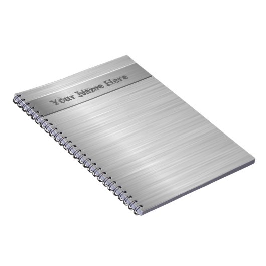 Gebürsteter Stahleffekt - Notizblock (Rechte Seite)
