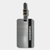 Gebürstetes Aluminium Gepäckanhänger (Vorderseite vertikal)