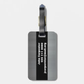 Gebürstetes Aluminium Gepäckanhänger (Rückseite vertikal)