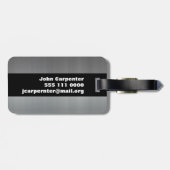 Gebürstetes Aluminium Gepäckanhänger (Rückseite horizontal)