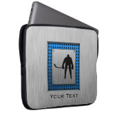 Gebürstetes Aluminiumblick Hockey Laptopschutzhülle (Vorne Rechts)