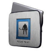 Gebürstetes Aluminiumblick Hockey Laptopschutzhülle (Vorderseite Links)