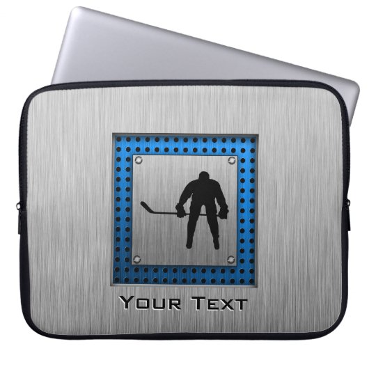 Gebürstetes Aluminiumblick Hockey Laptopschutzhülle (Vorderseite)