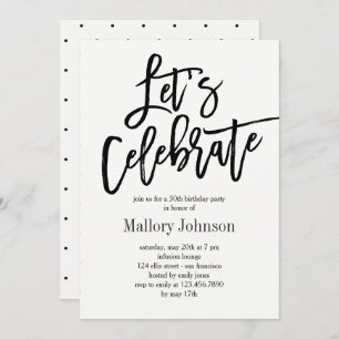 Gebürstetes Glimmer Feiern wir Party Einladung