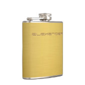 Gebürstetes Gold mit Gewohnheit graviertem Namen Flachmann (Rechts)