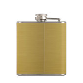 Gebürstetes Gold mit Gewohnheit graviertem Namen Flachmann (Rückseite)