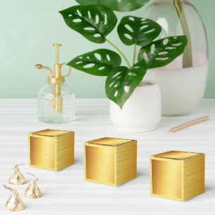 Gebürstetes Gold mit Metalloptik Geschenkschachtel