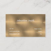 Gebürstetes Gold Visitenkarte (Rückseite)