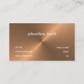 Gebürstetes Kupfer Visitenkarte (Rückseite)