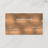 Gebürstetes Kupfer Visitenkarte (Rückseite)