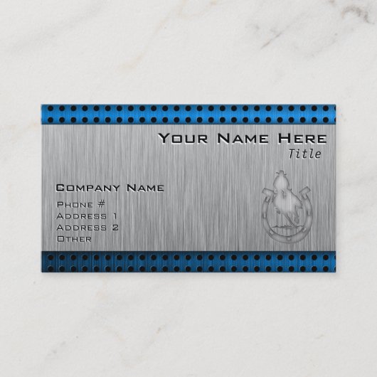 Gebürstetes Metall-Blick Rodeo Visitenkarte (Vorderseite)