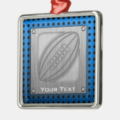 Gebürstetes Metall-Blick Rugby Ornament Aus Metall (Links)